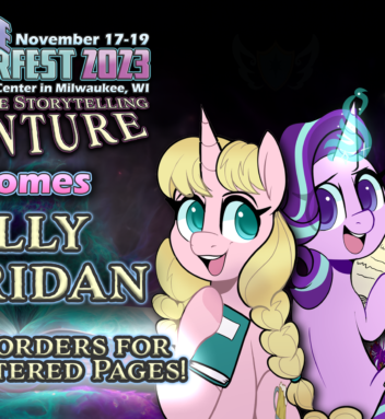 Kelly Sheridan is coming to PVCF23, and Preorders are now available for Scattered Pages!