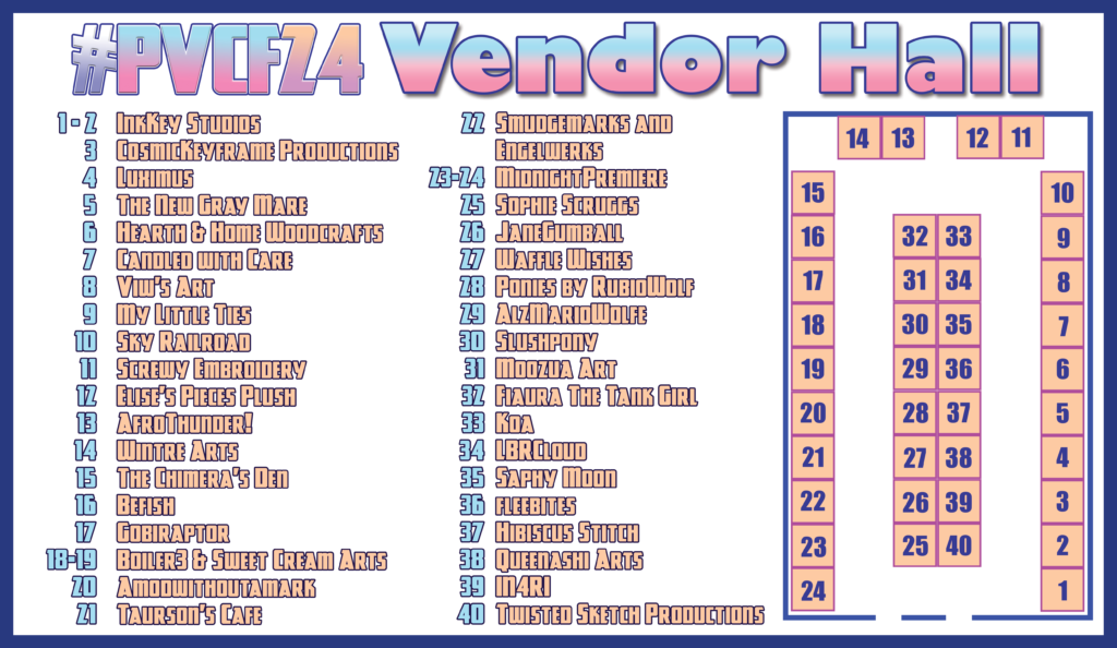 PVCF24 Vendor Hall Map